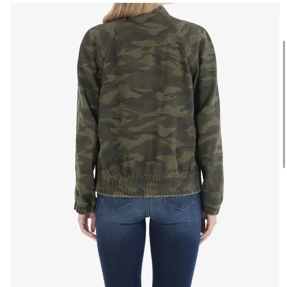 Kut from the Kloth Green Camo Bomber Jacket - Picture 3 of 9